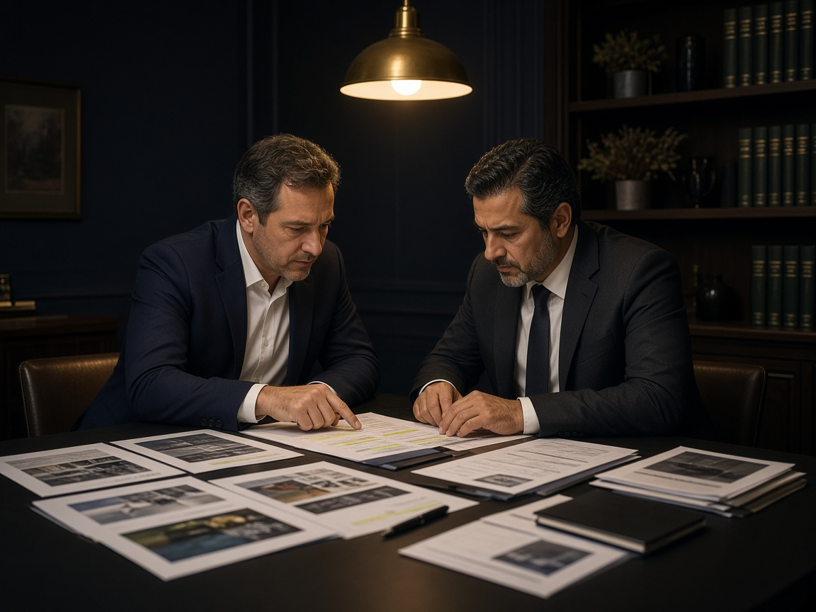 Attorney and business owner reviewing misleading advertisements in Orlando, Florida